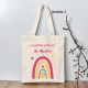 Tote bag enfant personnalisé, Les petites affaires de...thème arc en ciel