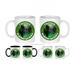 Mug pêcheur personnalisé, texte au choix