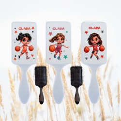 Brosse cheveux personnalisé thème basket