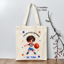 Tote bag basket pour garçon personnalisé