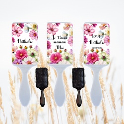 Brosse cheveux personnalisée pour mariage, maman, ou autres