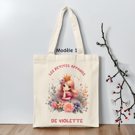 Tote bag princesse personnalisé