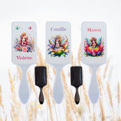 Brosse cheveux personnalisée thème princesse