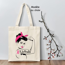 Tote bag Octobre rose personnnalisé