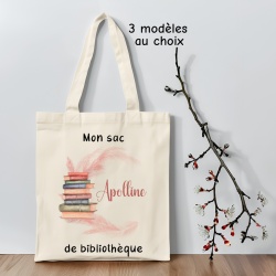 Tote bag bibliothèque personnalisé – Sac pratique pour livres et lecture