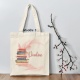 Tote bag bibliothèque personnalisé – Sac pratique pour livres et lecture