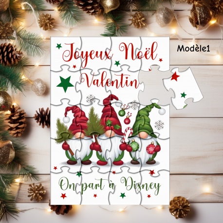 Puzzle personnalisé noël : un jeu, une surprise, un cadeau inoubliable