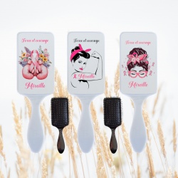Brosse à cheveux personnalisée – Édition Octobre Rose