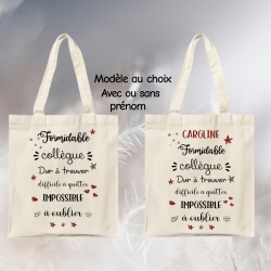 Tote bag collègue personnalisé