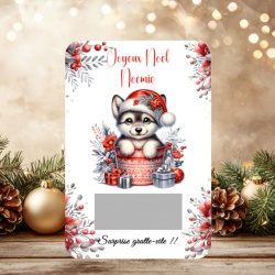 Carte de Noël à gratter personnalisée – Ajoutez votre message caché