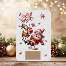 Carte de Noël à gratter personnalisée – Ajoutez votre message caché