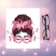 Essuie lunettes Octobre Rose personnalisé – Chiffon microfibre, idée cadeau originale