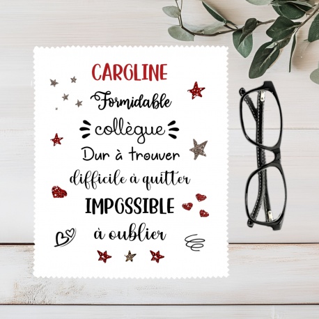 Essuie lunettes collègue personnalisé – idée cadeau collègue original
