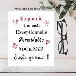 Essuie lunettes amie - copine personnalisé – idée cadeau original