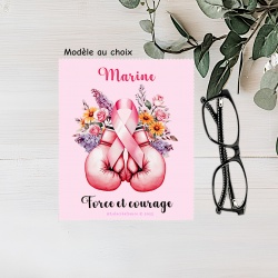Essuie lunettes Octobre Rose personnalisé – Chiffon microfibre, idée cadeau originale