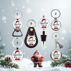 Porte clés, décapsuleur, bouchon JOYEUX NOEL pour les hommes de la famille