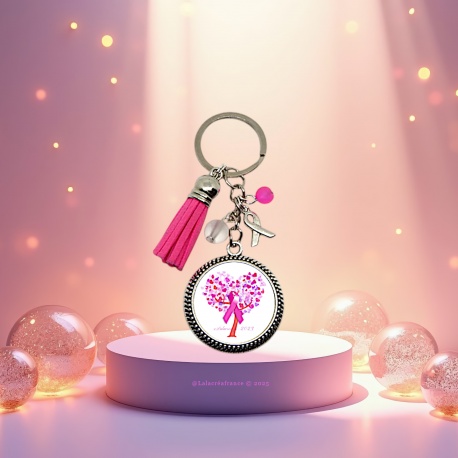 Porte-clés Octobre Rose personnalisable