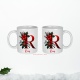 Mug Noël initiale & prénom – Tasse personnalisée alphabet, idée cadeau Noël unique