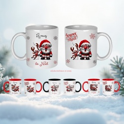 Mug enfant personnalisé thème animaux de noël