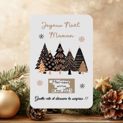 Carte de Noël à gratter personnalisée – Ajoutez votre message caché