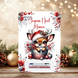 Porte-billet de Noël personnalisé - Présentation élégante pour offrir de l’argent