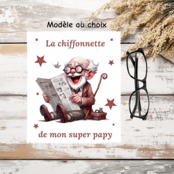 Essuie lunettes personnalisé Papy – Cadeau original pour grand-père lecteur