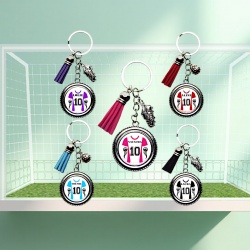 Porte-clés Maillot de Foot Féminin Personnalisé – Prénom & Numéro Joueuse