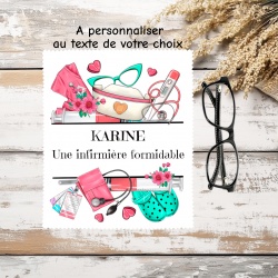 Essuie lunettes personnalisé infirmière – Cadeau aide-soignante, collègue médical