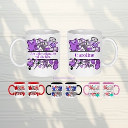 Mug infirmière personnalisé, cadeau aide soignante, ASH, médecin...