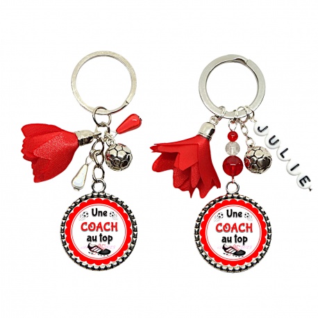 Porte clés COACH féminin "UNE COACH AU TOP" personnalisable