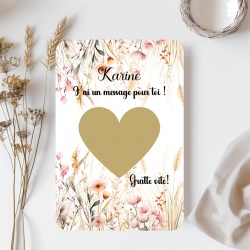 Carte à gratter personnalisée – Carte originale pour toute occasion & annonce spéciale, grossesse, mariage...