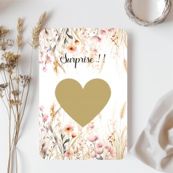 Carte à gratter personnalisée – Carte originale pour toute occasion & annonce spéciale, grossesse, mariage...