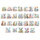 Carte porte-billet de Pâques personnalisée – Lettre alphabet et lapin
