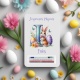 Carte porte-billet de Pâques personnalisée – Lettre alphabet et lapin