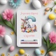 Carte porte-billet de Pâques personnalisée – Lettre alphabet et lapin
