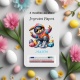 Carte porte-billet de Pâques personnalisée – Lapin branché