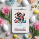 Carte porte-billet de Pâques personnalisée – Lapin branché
