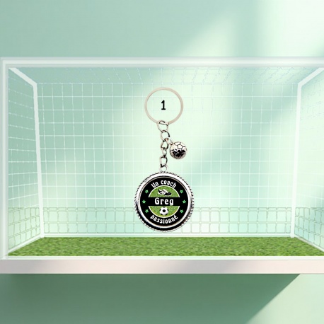 Porte clés, décapsuleur "Entraineur/ coach de foot /footballeur, personnalisable