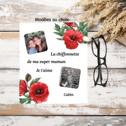 Essuie lunettes personnalisé photo – Thème coquelicot