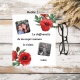 Essuie lunettes personnalisé photo – Thème coquelicot