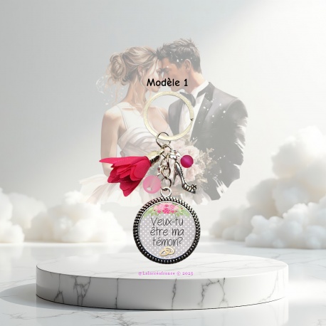 Porte-clés demande témoin mariage – Veux-tu être ma / mon témoin
