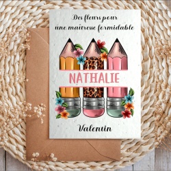 Carte à planter maîtresse personnalisée