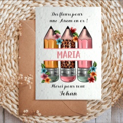 Carte à planter Atsem personnalisée