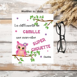 Essuie Lunette Personnalisé Marraine – Cadeau Marraine Super Chouette avec ou sans Photo