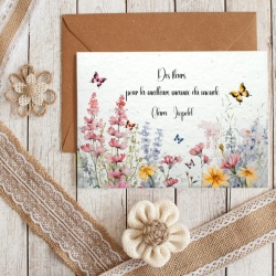 Carte à planter Des fleurs pour la meilleure mamie du monde – Cadeau Fête des Mamies écologique