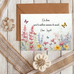 Carte à planter Des fleurs pour la meilleure maman du monde – Cadeau Fête des Mamies écologique