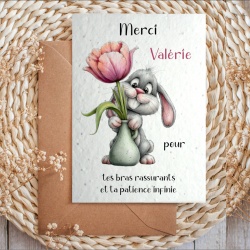 Carte à planter personnalisée Nounou – Cadeau remerciement crèche