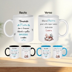 Mug maître personnalisé – cadeau parfait pour la fin d’année scolaire