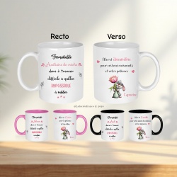 Mug auxiliaire de crèche, nounou ou AESH – Cadeau personnalisé pour auxiliaire de crèche, nounou et accompagnant scolaire