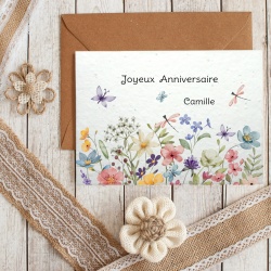 Carte anniversaire à planter personnalisée – Écologique